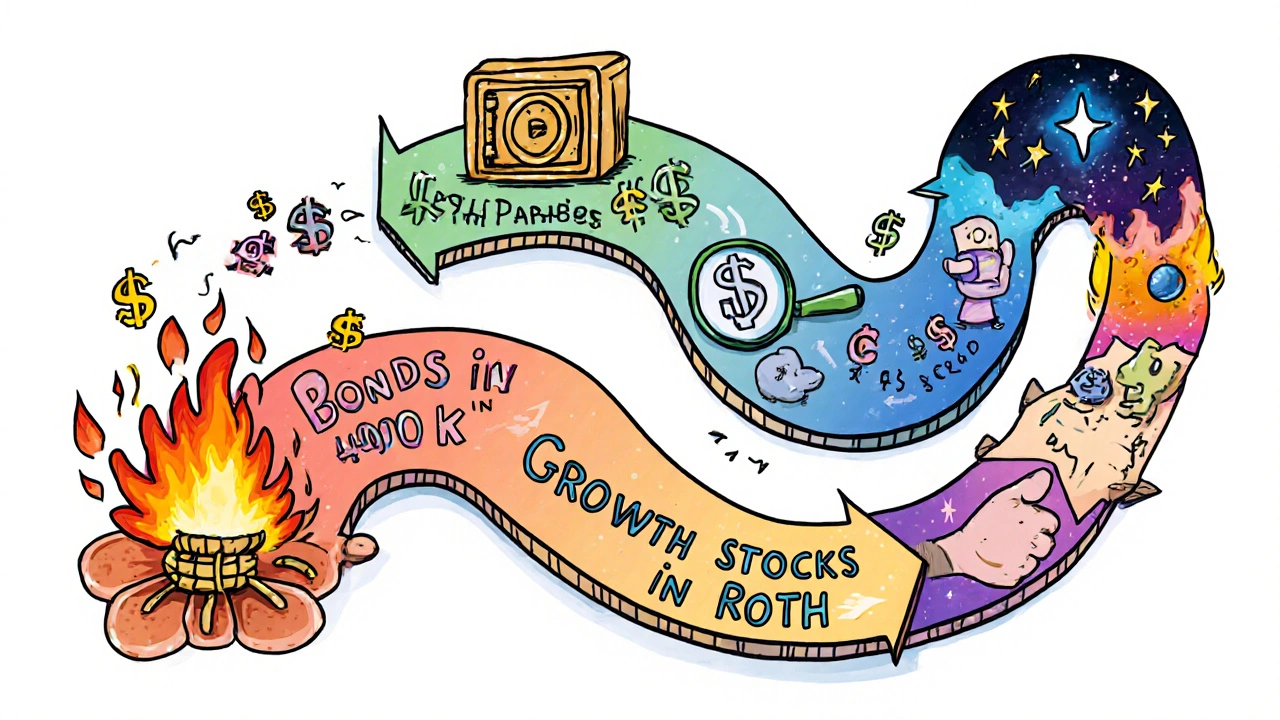 Illustrated road map showing how different assets should be placed in taxable, tax-deferred, and tax-exempt accounts.